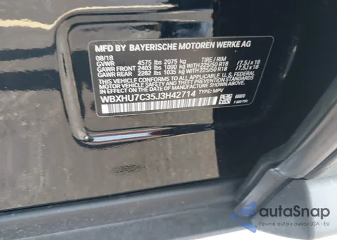 2018 BMW X1 Sdrive28I z USA, uszkodzony, nr VIN WBXHU7C35J3H42714